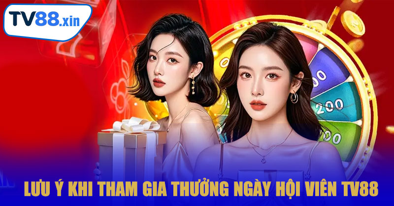 Lưu Ý Khi Tham Gia Thưởng Ngày Hội Viên TV88
